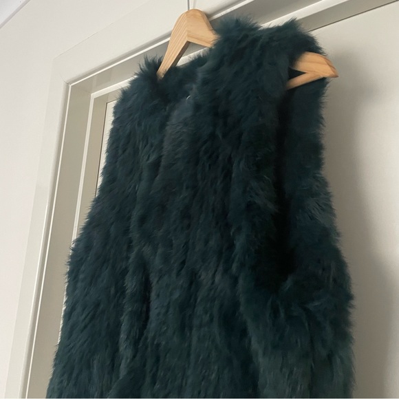 Ethical Lady Luxe Fur Vest 🖤NWT🖤Green - Picture 9 of 16